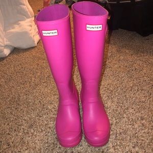 Pink Hunter Boots (like new)